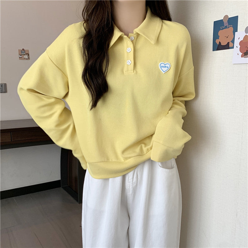 Dame Casual Polo Sweatshirt Stilla