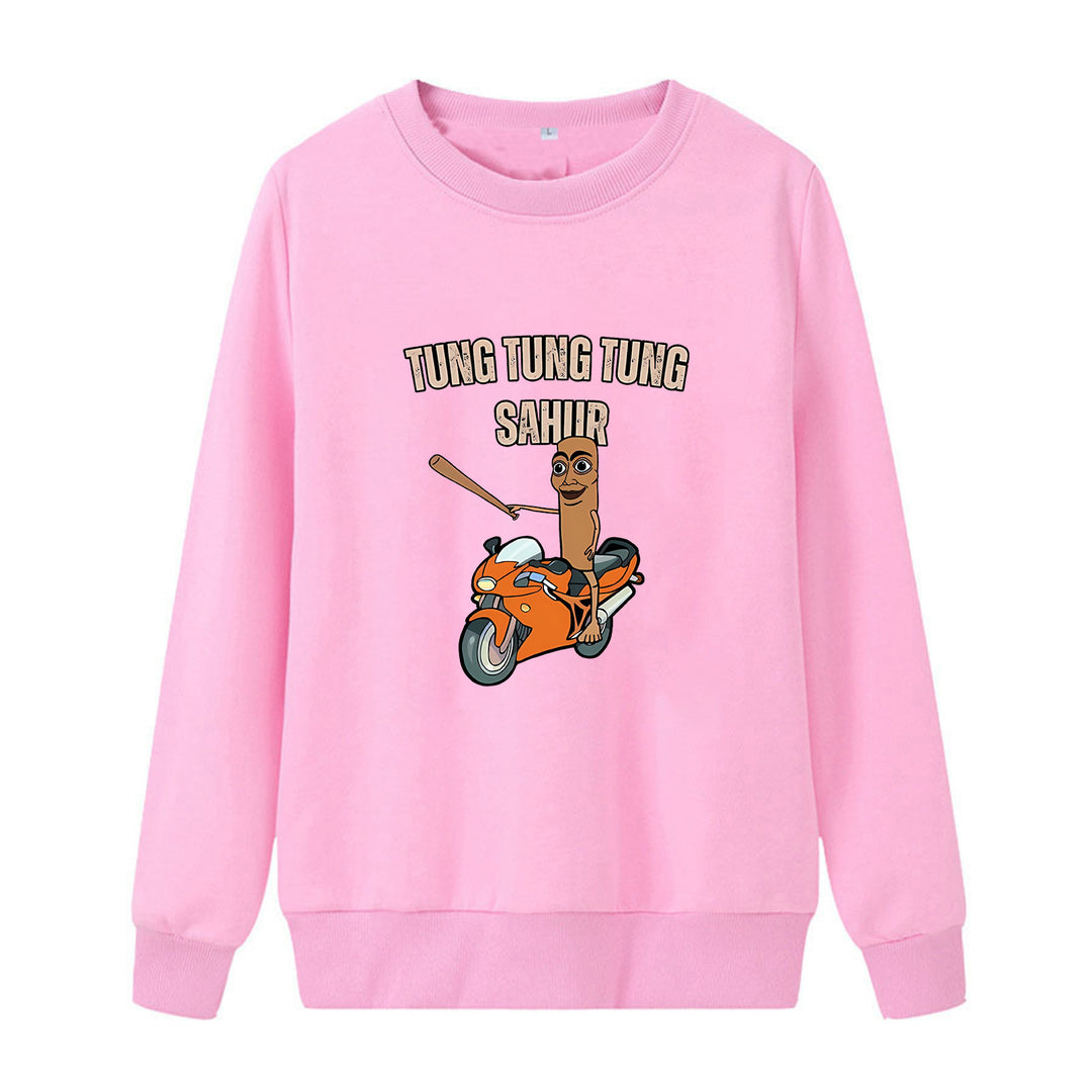 Kvinders afslappede sweatshirt med sjov grafisk design Skovae