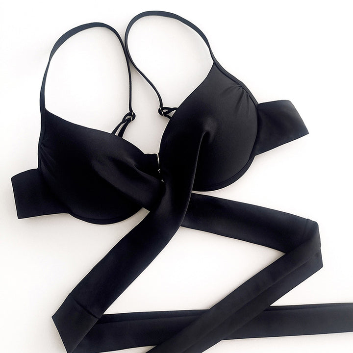 Dame elegant Two-Piece badetøj med gennemsigtigt maxikjole Stilla