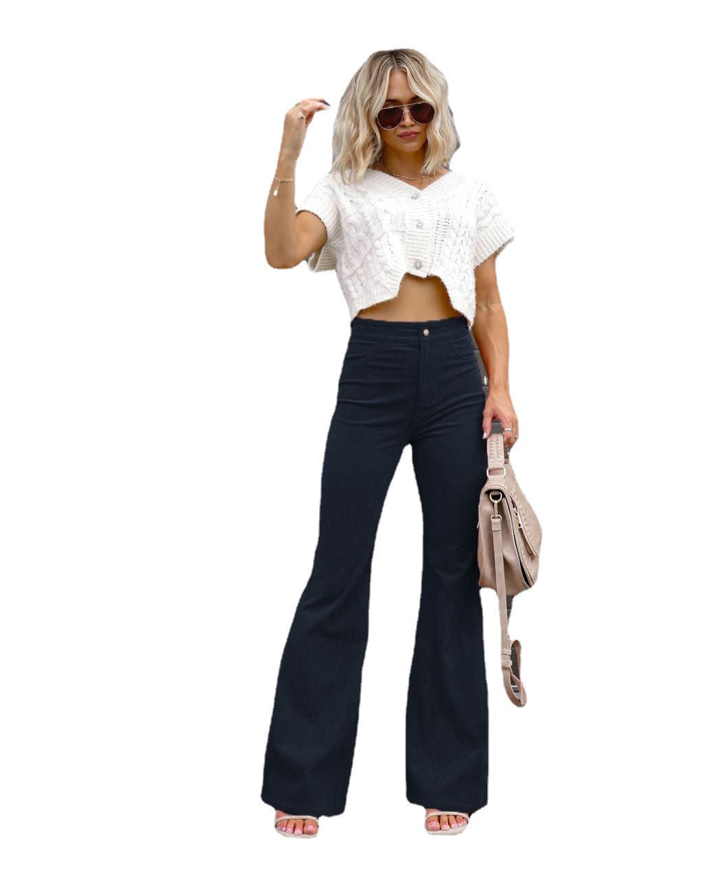 Dame Højtaljede Flared Jeans Stilla