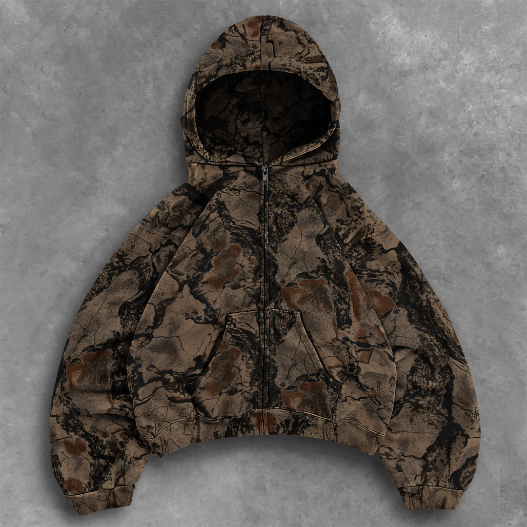 Herrer Urban Camouflage Zip-Up Hoodie Stilla