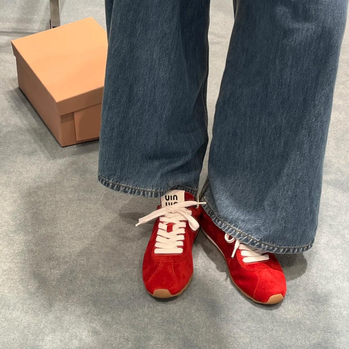 Dame Vintage-Style Retro Sneakers med høj kvalitets ruskindsdetalje Stilla