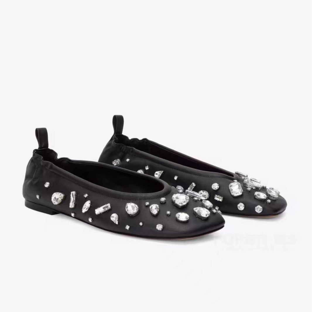 Femme med strass dekorerede ballerinaer Stilla