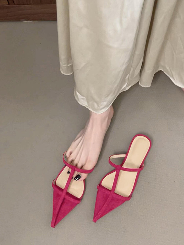 Damer elegante spidse tåseparator sandaler med rem design Stilla