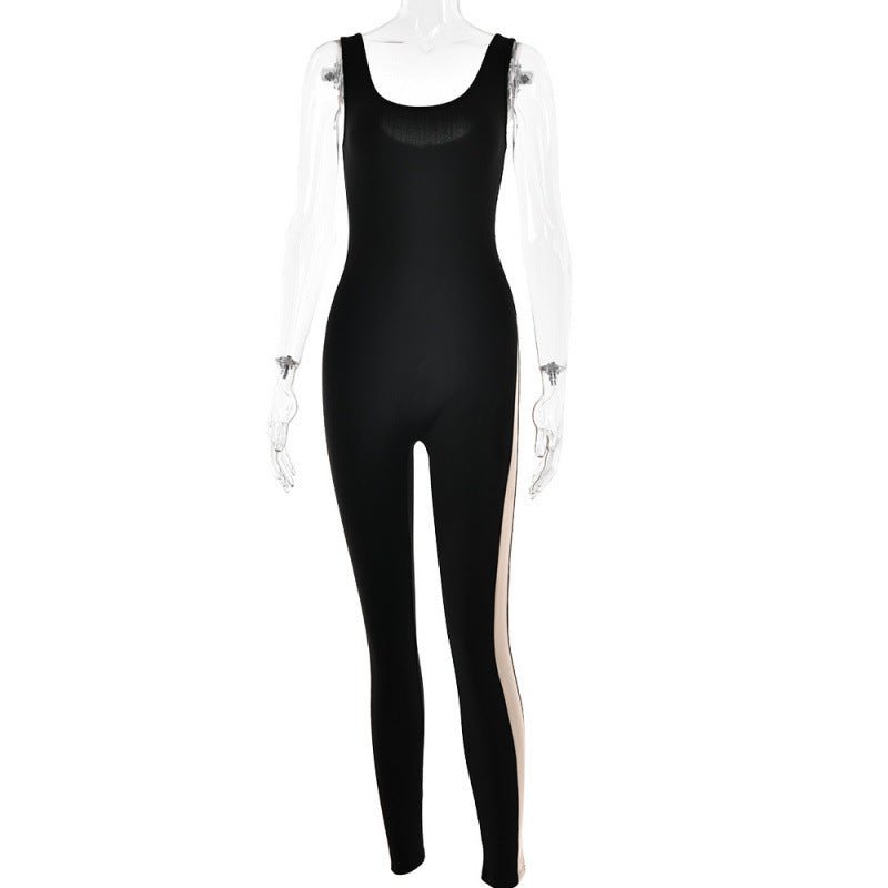 Damen Sportlicher Langarm-Overall mit seitlichen Cut-Outs und konturierendem Design Skovae