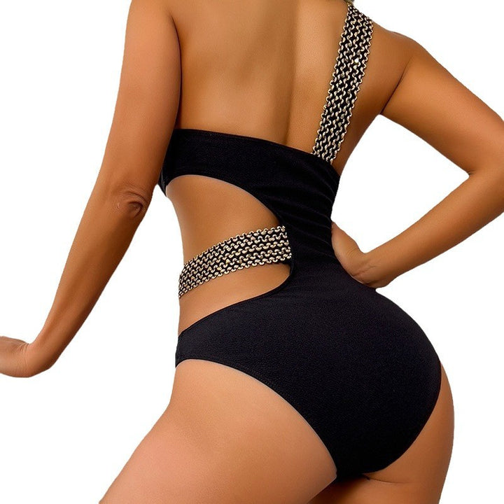 Dame Sporty Éntedeler med asymmetrisk cut-out og elegante accenter Stilla