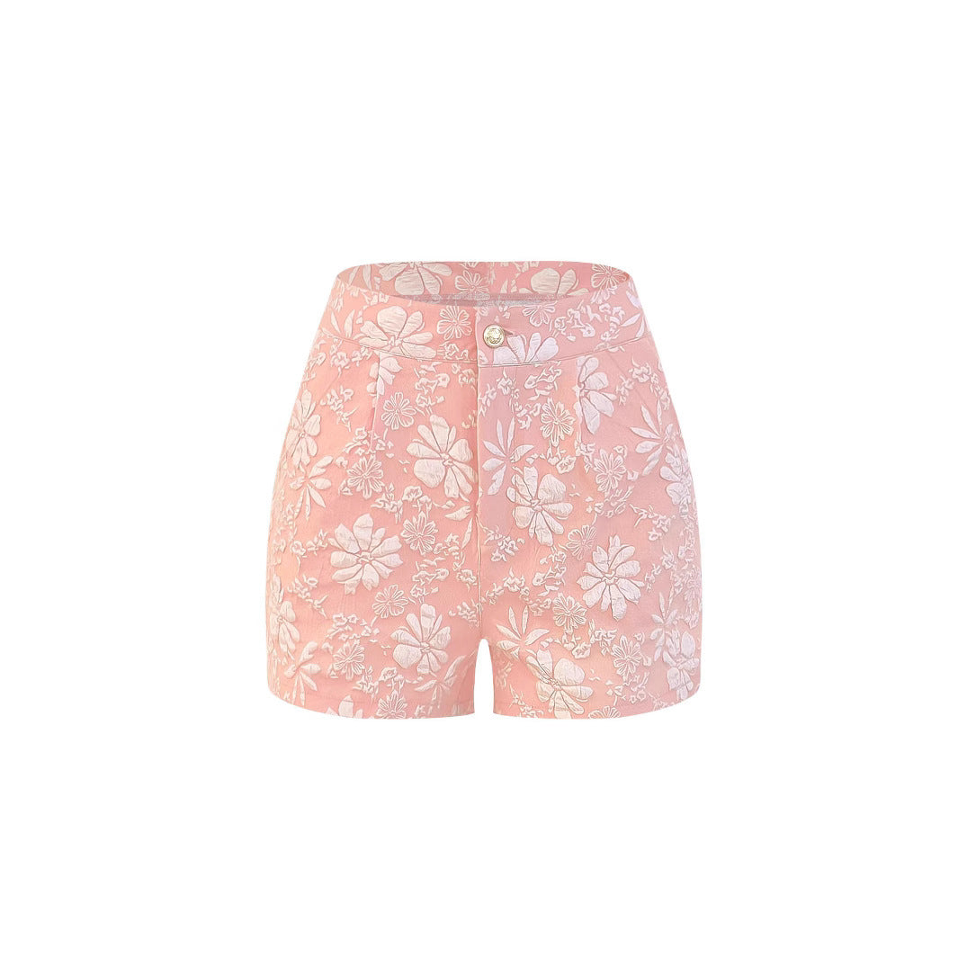 Damer Højtaljede Blomster mønster Korte Shorts Stilla