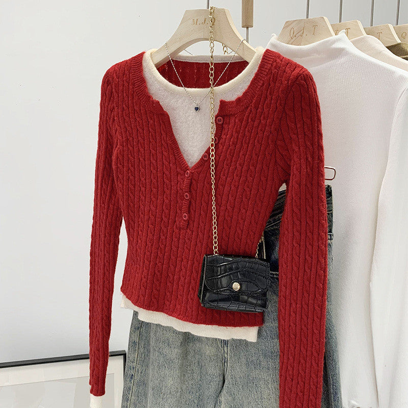 Femme Struktureret Knap-Cardigan Stilla