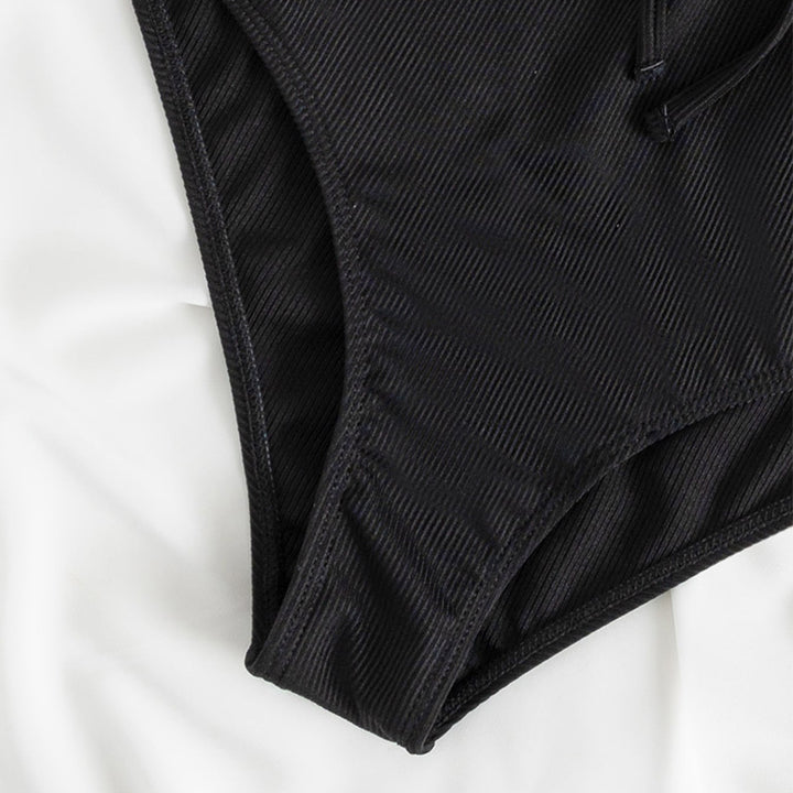 Damer Cut-Out Ribdetalje Højt skåret Badedragt Stilla