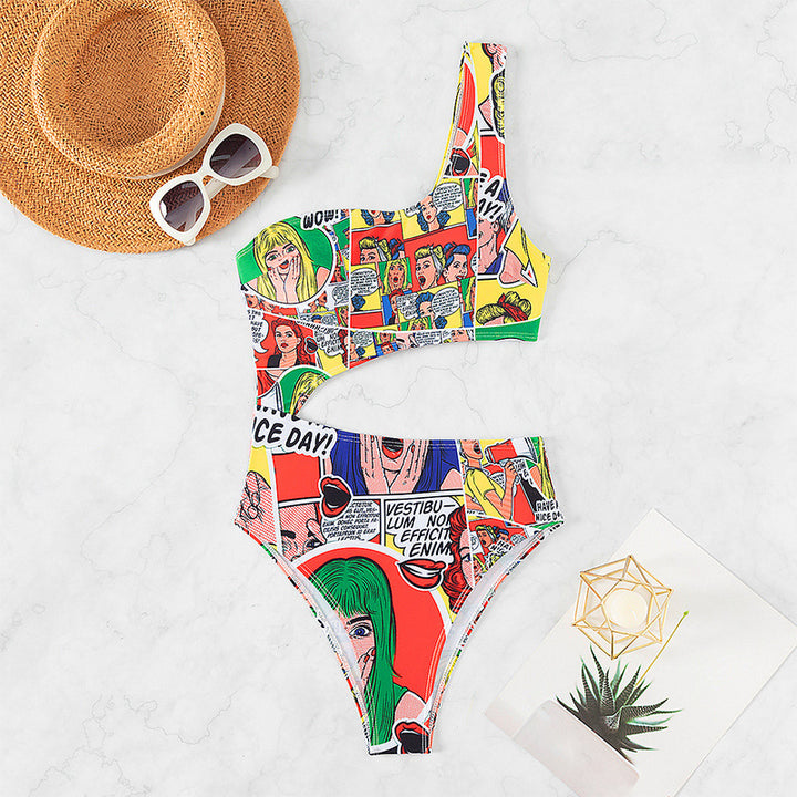 Dame En-skulder Cut-Out Badedragt Stilla