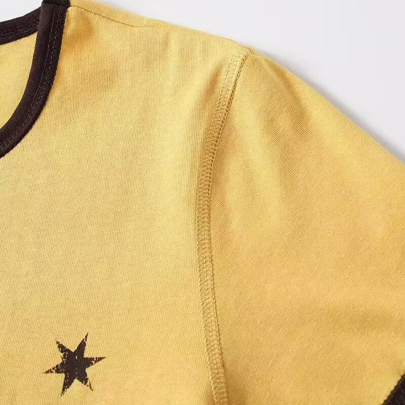Dame Vintage T-shirt med rund halsudskæring Skovae