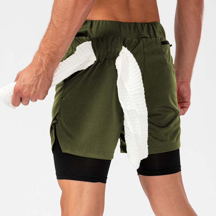 Herrer Sportlige Funktionsshorts med indershorts og justerbar talje Stilla