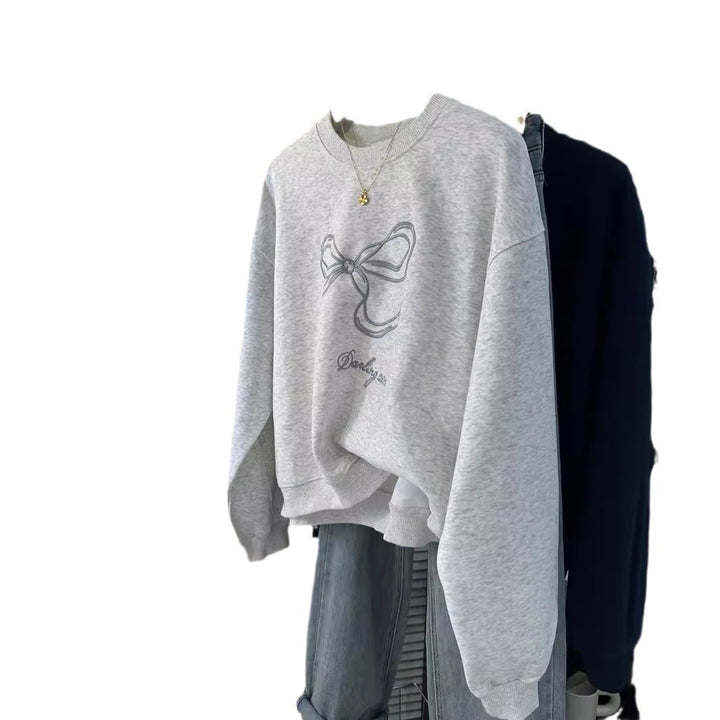 Dame Casual Sweatshirt med legende sløjfedetail Stilla