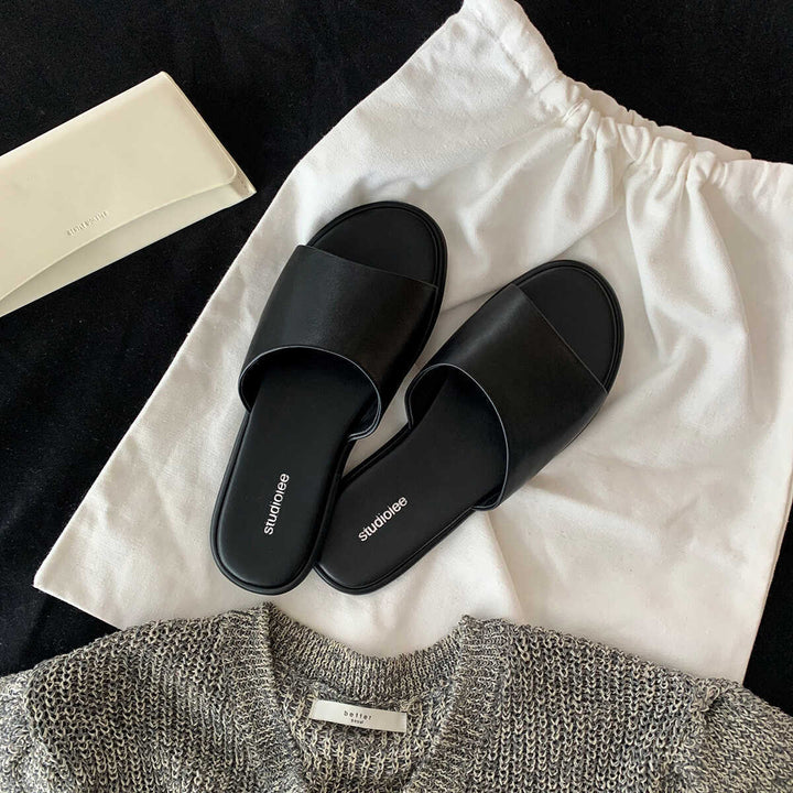 Dame Minimalistiske Slide Sandaler med Polstret Indersål Stilla