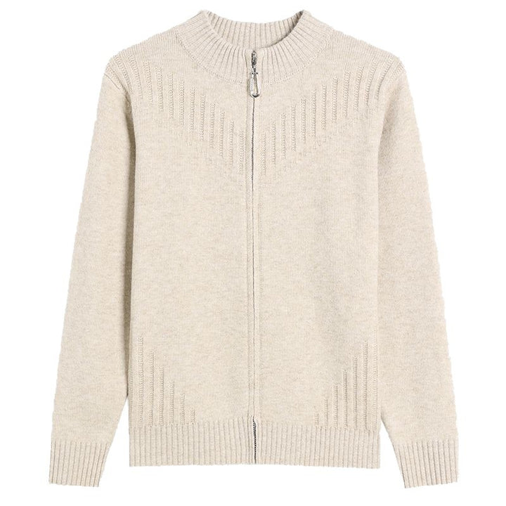 Kvinders cardigan med høj krave og lynlås Stilla