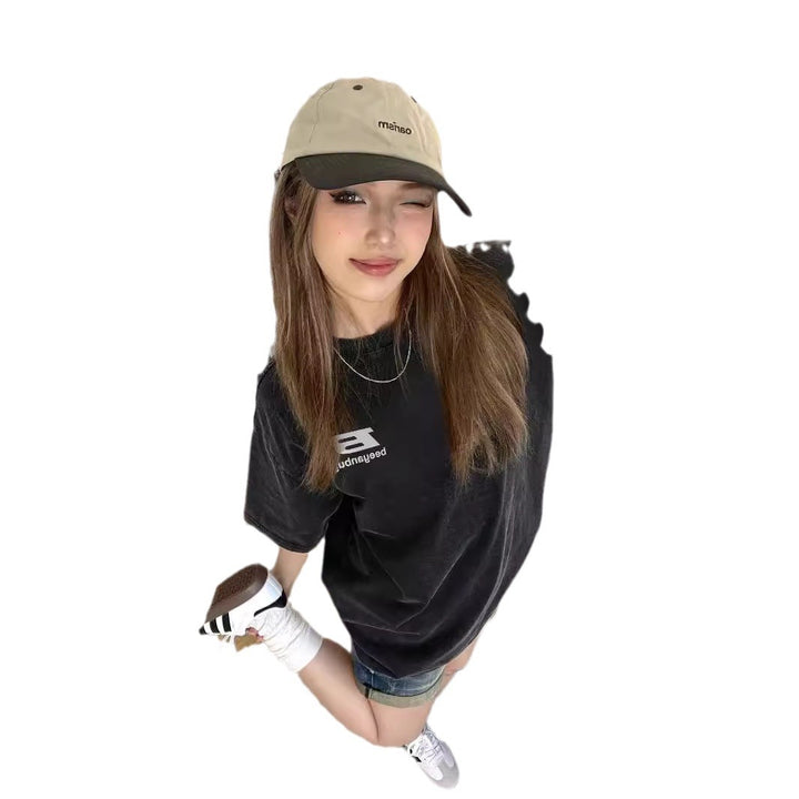 Dame Oversized T-Shirt med kreativt grafikdesign og komfortabel pasform Stilla
