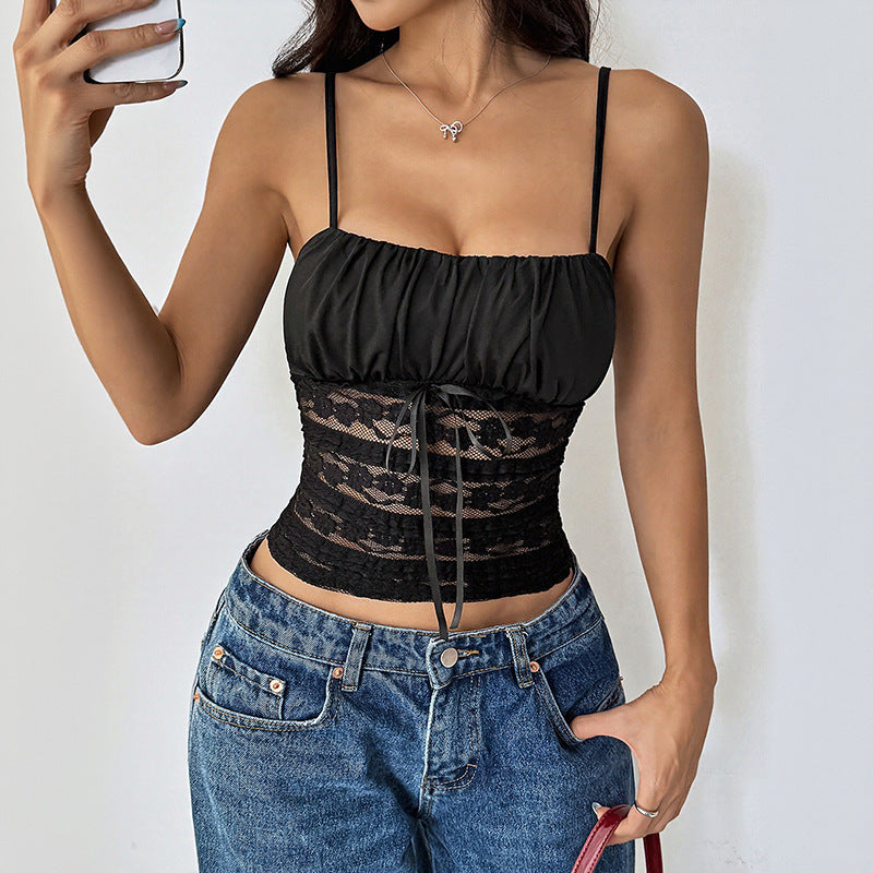 Dame Spidspanel Peplum Top Stilla
