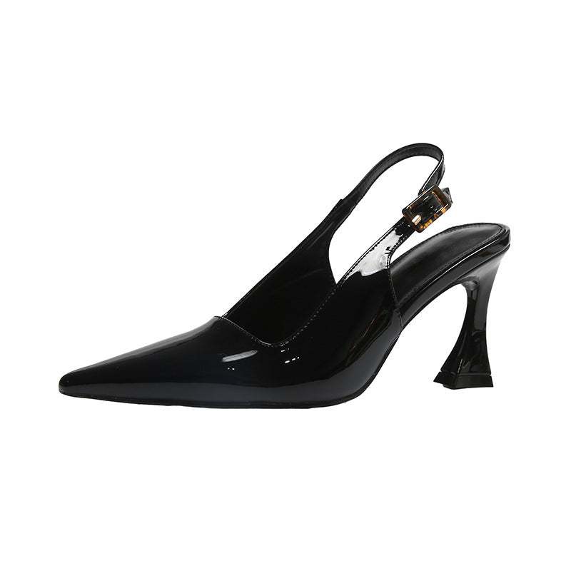 Dame spidse slingback-hæle med smart blokhæl Stilla