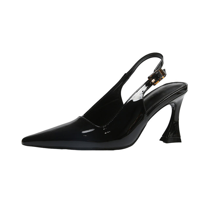 Dame spidse slingback-hæle med smart blokhæl Stilla