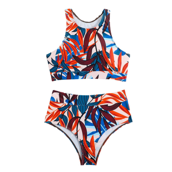 Dame sport-bikini-sæt med højt skårne bukser og komfortabelt top Stilla