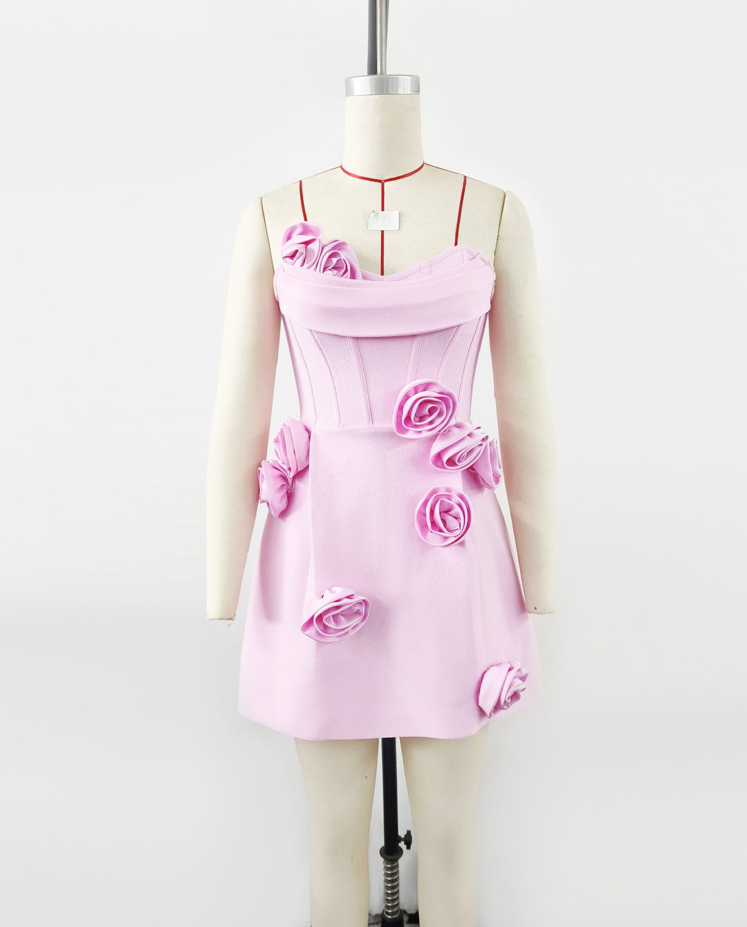 Dame Stil elegant Cocktailkjole med dekorative stofblomster Stilla