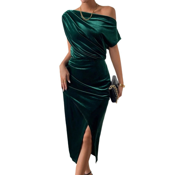 Dame elegant omslagskjorte med asymmetrisk udskæring og sidelæg Stilla