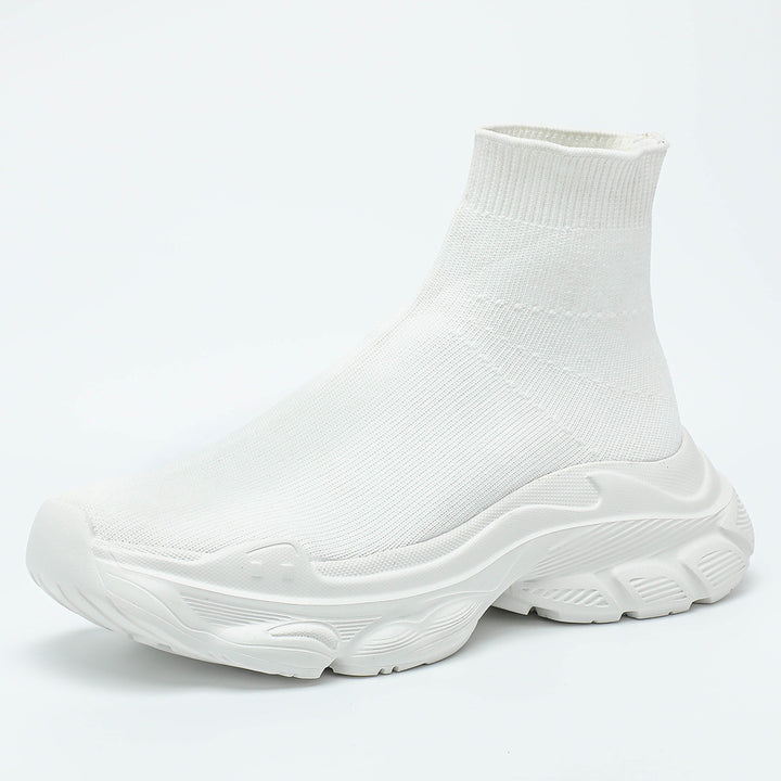 Dame Høj Strik-Sneakers med skridsikker sål Stilla