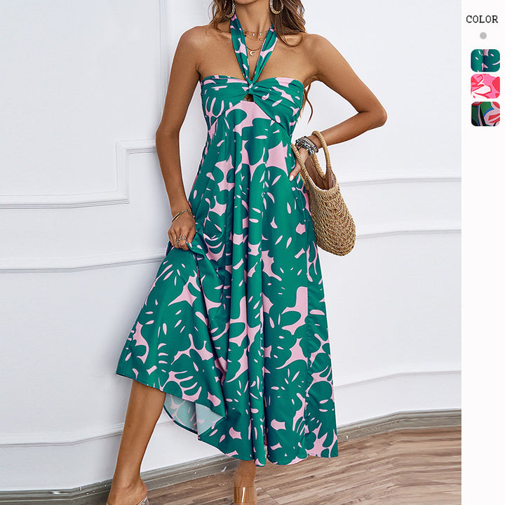 Kvinders maxikjole med off-shoulder design og blomstermønster Stilla