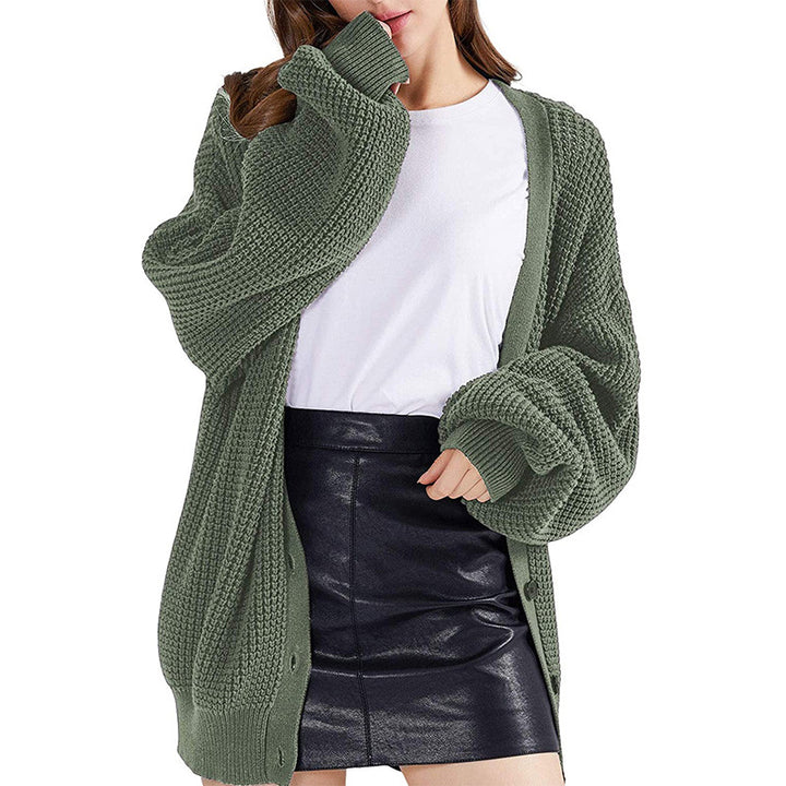 Dame hyggelig strikjakke med oversized pasform Stilla