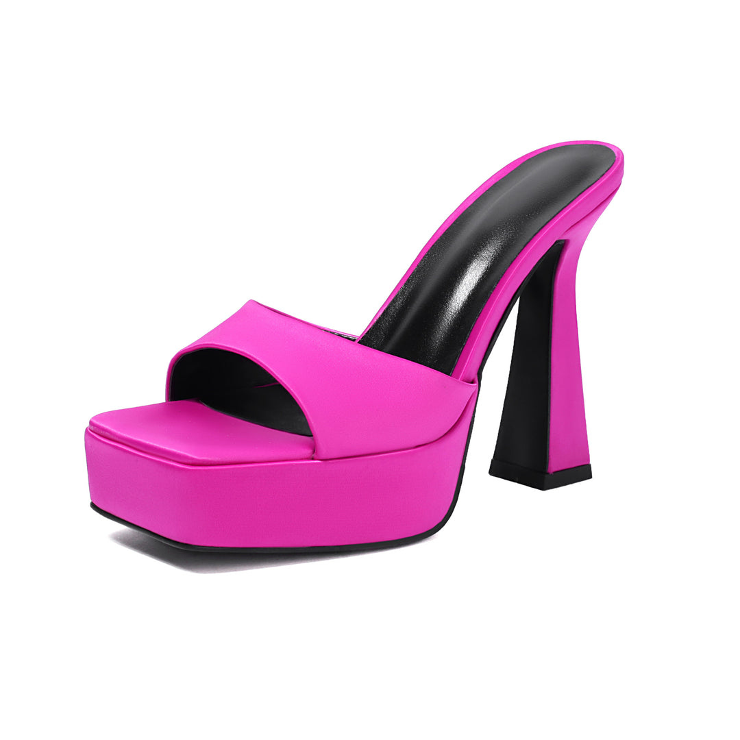Femme Open-Toe Platformhæle med klodset blokhøjt design Stilla
