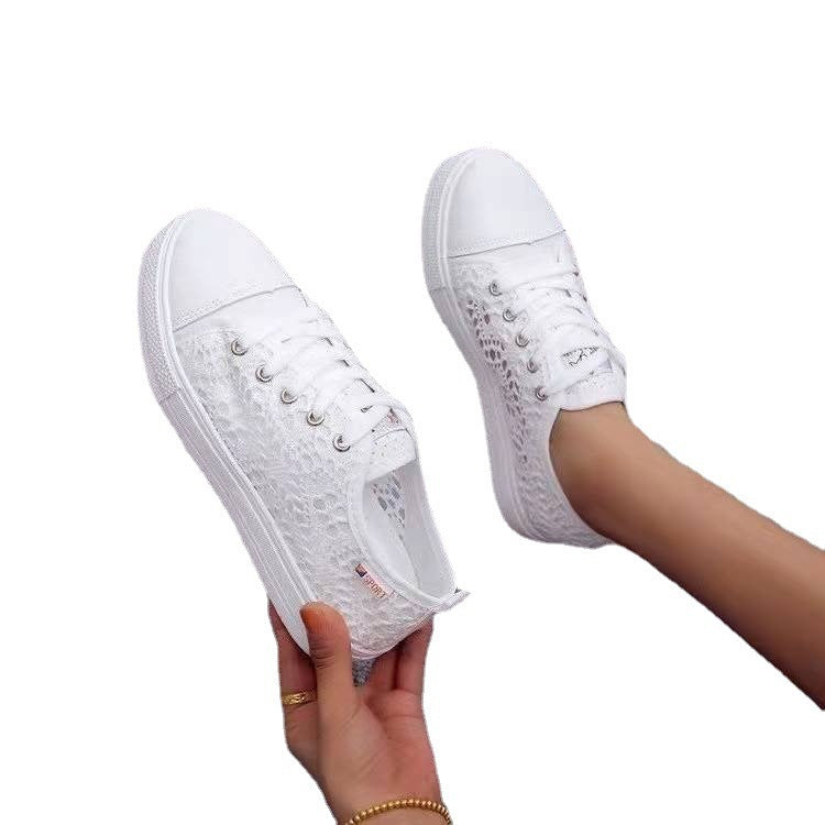Dame Sporty Snøre Sneakers med åndbare netdetaljer Stilla