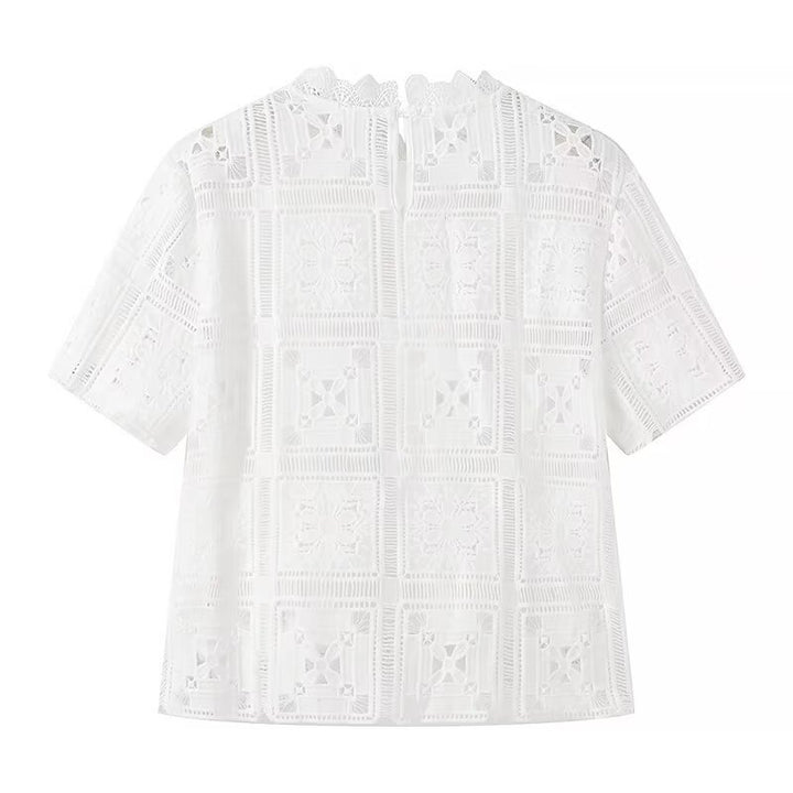 Dame Lettere Sommerbukser med broderet design og elastisk talje Stilla