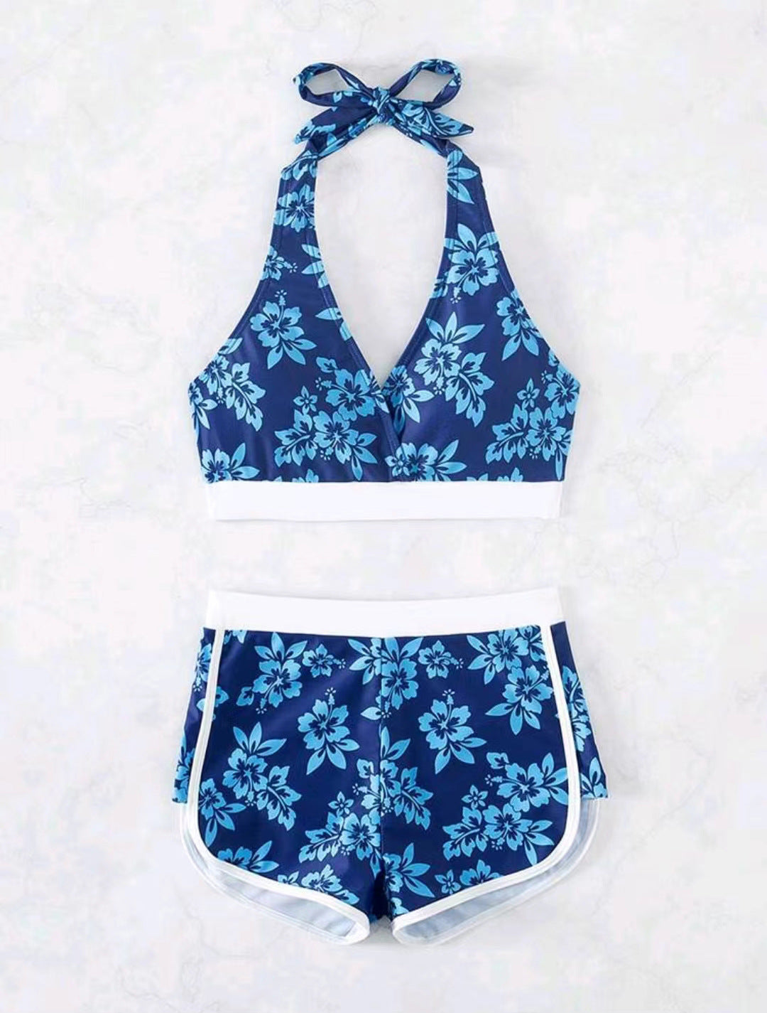 Dame Sporty Tankini med blomsterdesign og høj bærekomfort Stilla