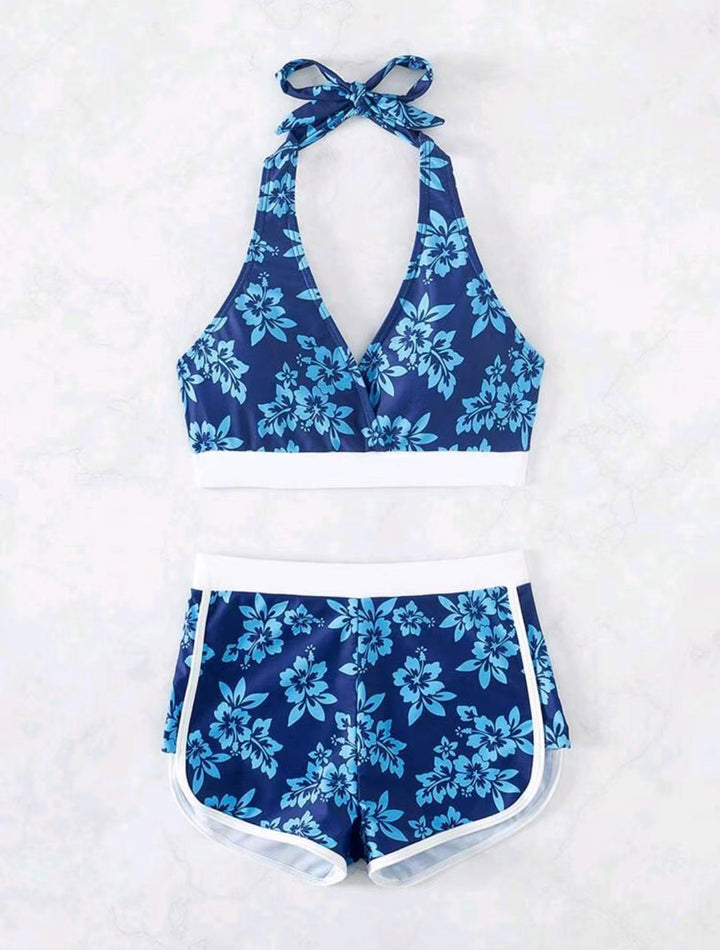 Dame Sporty Tankini med blomsterdesign og høj bærekomfort Stilla