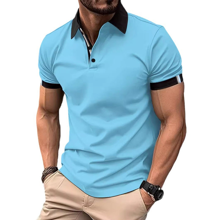 Herrer Performance Poloshirt med kontrastdetaljer Stilla