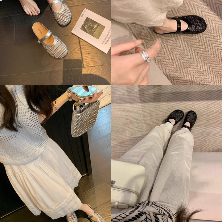 Dame Åndbare Slipper Clogs med Justerbar Rem Stilla