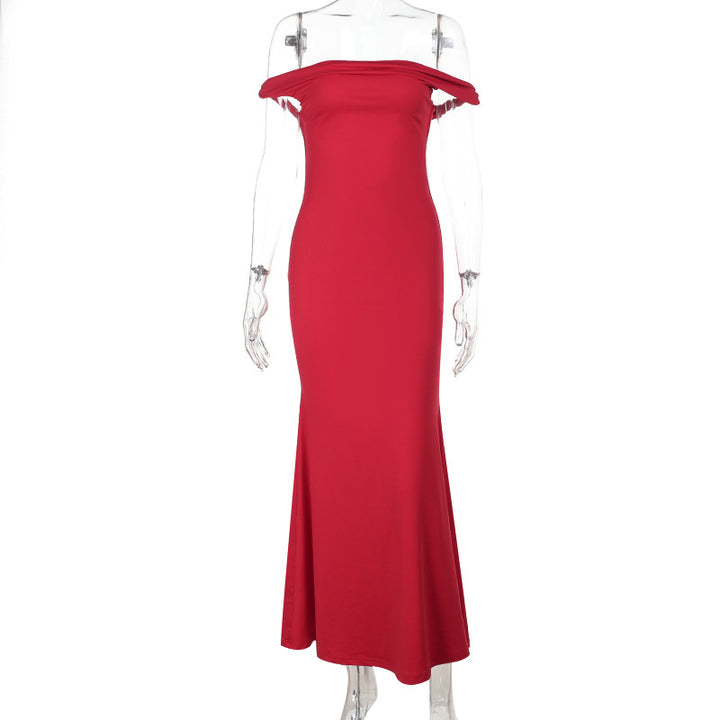 Dame Elegant Off-Shoulder Maxikjole Skovae