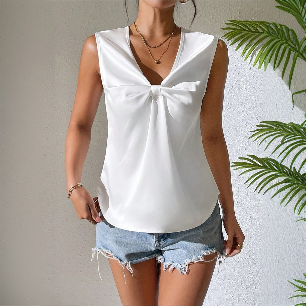 Damer Chic Bluse med Sløjfedetalje Stilla