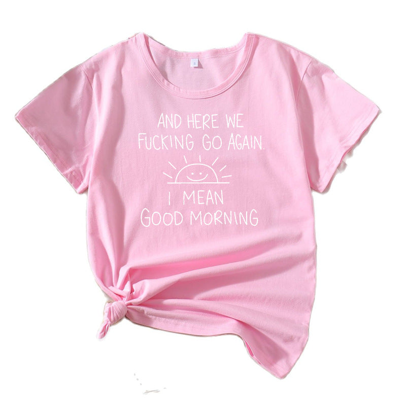 Dame Relaxed Fit Grafik Citater T-Shirt Stilla