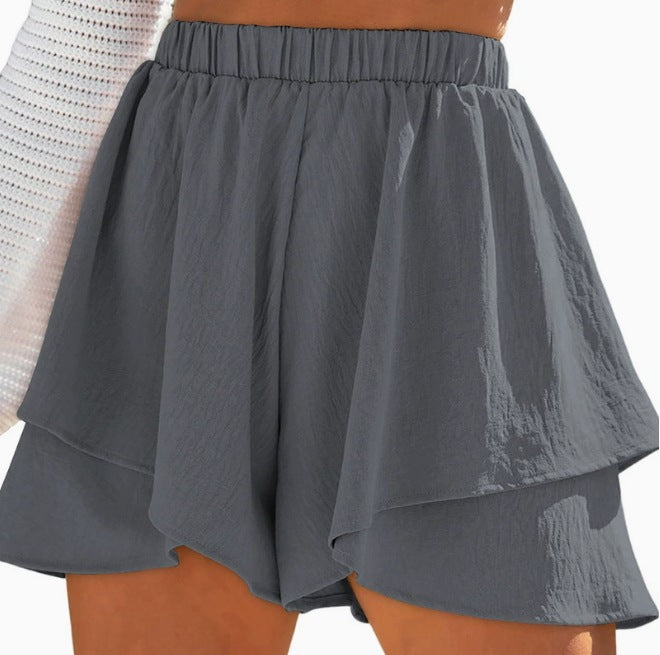 Dame Lagdelt Volant Shorts Stilla