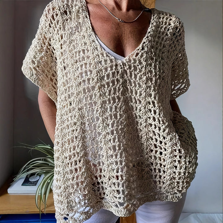 Femme Åben Vævning Fritid Strikketop Stilla