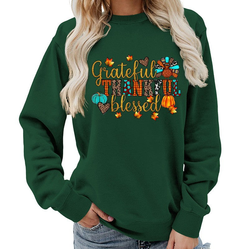 Kvinders sweatshirt med efterårstak motiv Stilla