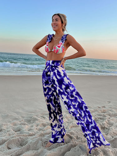 Dame Bikiniset med spændende ruffles design og svingende bukser Stilla