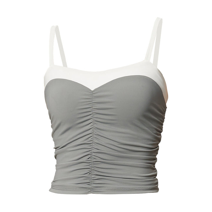 Dame sporty bustier med rynker og justerbare stropper Stilla