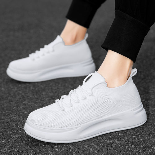 Dame nan elastisk strik-sneaker med viskoelastisk fodseng og dämpende plateau-sål Skovae