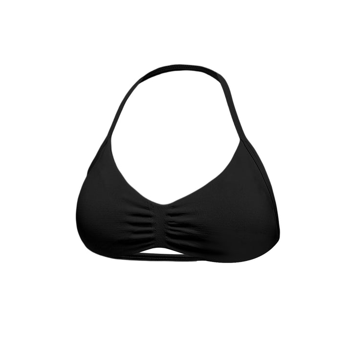 Dame Sport-Bikini Top med raffineret rynkeeffekt Skovae