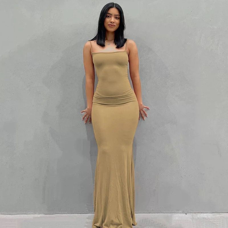 Dame Elegant Slip Maxi Kjole Stilla