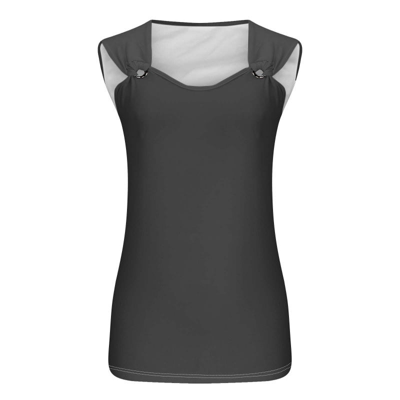 Dame elegant top med asymmetrisk skulderdesign Stilla