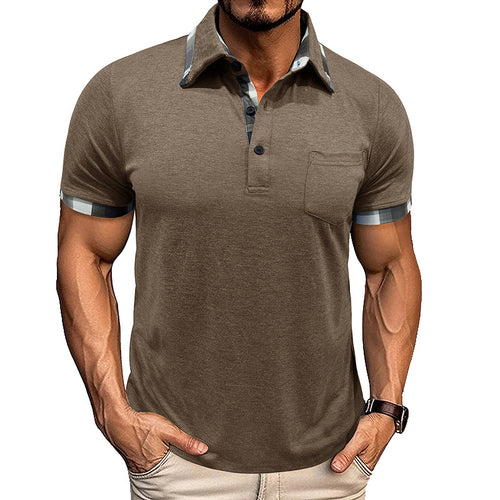 Herre polo-shirt med moderne kontrastdetaljer Stilla