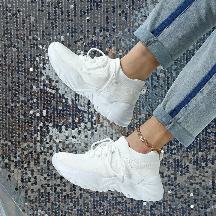 Dame Sporty High-Performance Sneakers med åndbart overmateriale og fleksibel sål Stilla